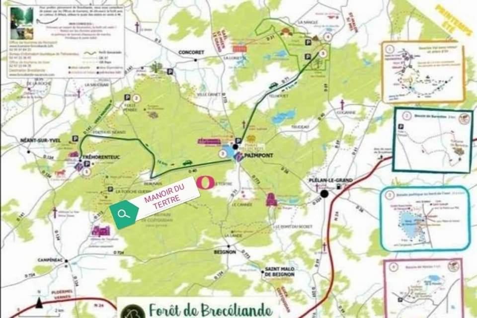 Manoir Du Tertre Au Coeur De La Foret De Broceliande Ξενοδοχείο Paimpont Εξωτερικό φωτογραφία